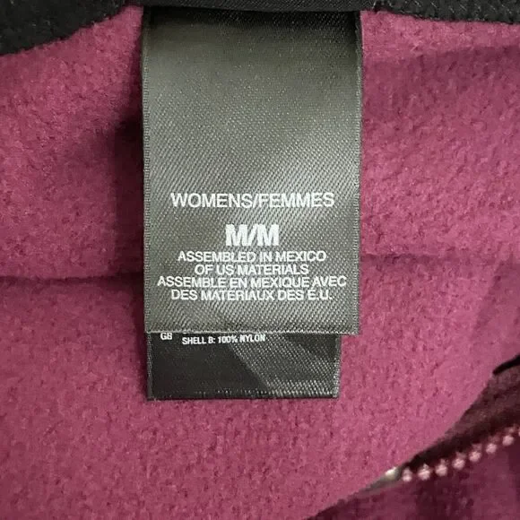 The North Face Womens Size Medium Full Zip Fleece Jacket Pockets Purple - Picture 9 of 9